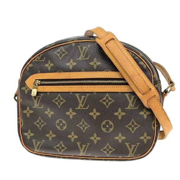 LOUIS VUITTON Senlis Shoulder Bag Monogram Leather Brown France M51222 87ED702